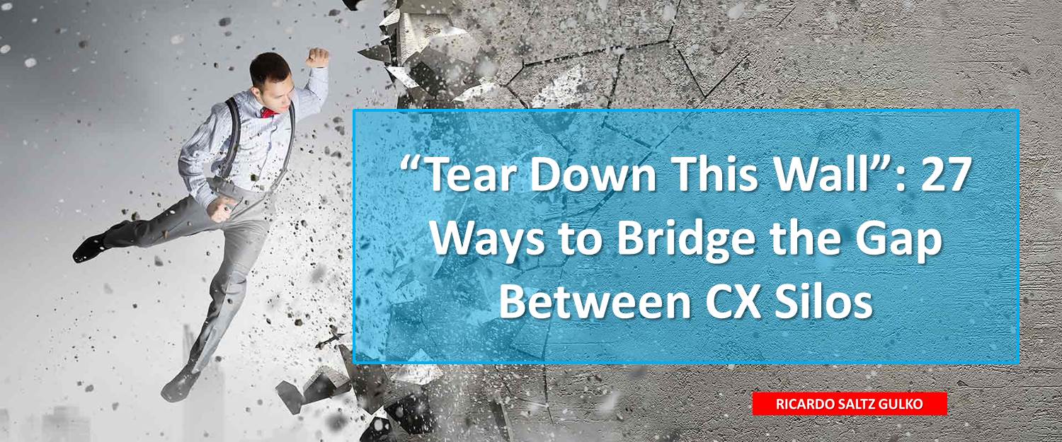 Tear Down This Wall 27 Ways To Bridge The Gap Between Cx Company Silos Eglobalis
